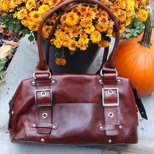 Dark Brown Leather Handbag